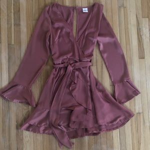 Mauve Selfie Leslie Satin Dress Worn Once